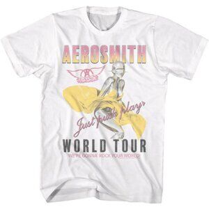 T-shirt Just Push Play World Tour Aerosmith Tshirt